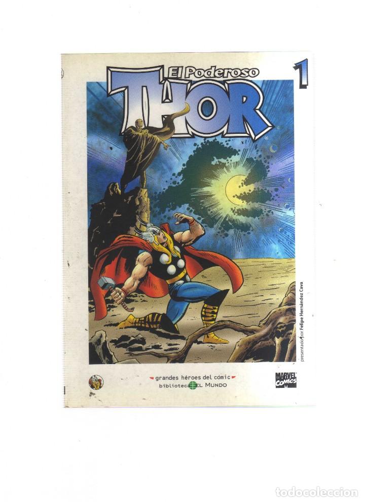 Tebeos: THOR EL PODEROSO GRANDES HEROES DEL COMIC BIBLIOTECA EL MUNDO N,1,2,3 COMPLETA - Foto 1