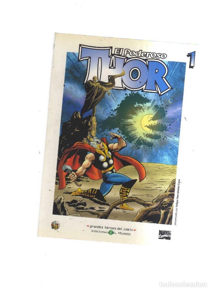 Tebeos: THOR EL PODEROSO GRANDES HEROES DEL COMIC BIBLIOTECA EL MUNDO N,1, - Foto 1