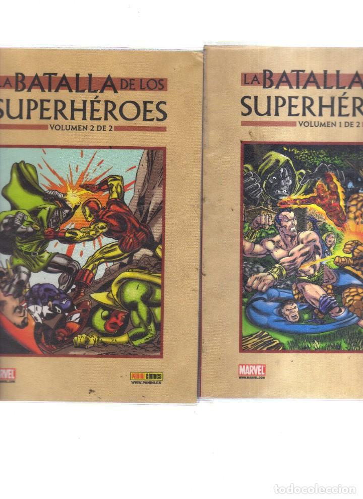 Tebeos: LA BATALLA DE LOS SUPERHEROES VOLUMEN 1 DE 2 Y 2 DE 2