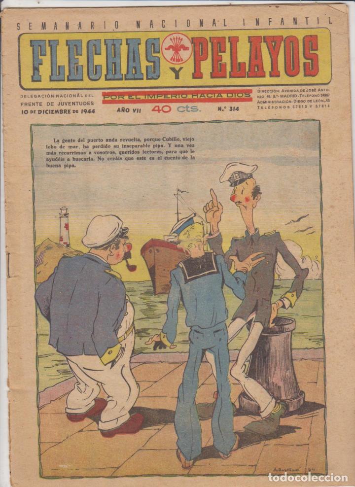 Tebeos: Flechas y Pelayos n&ordm; 314. 10 de Diciembre de 1944 - Foto 1