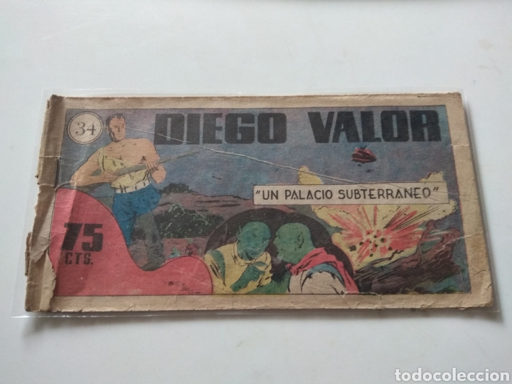 Tebeos: DIEGO VALOR, N-34, UN PALACIO SUBTERR&Aacute;NEO, 1 EDICI&Oacute;N - Foto 1