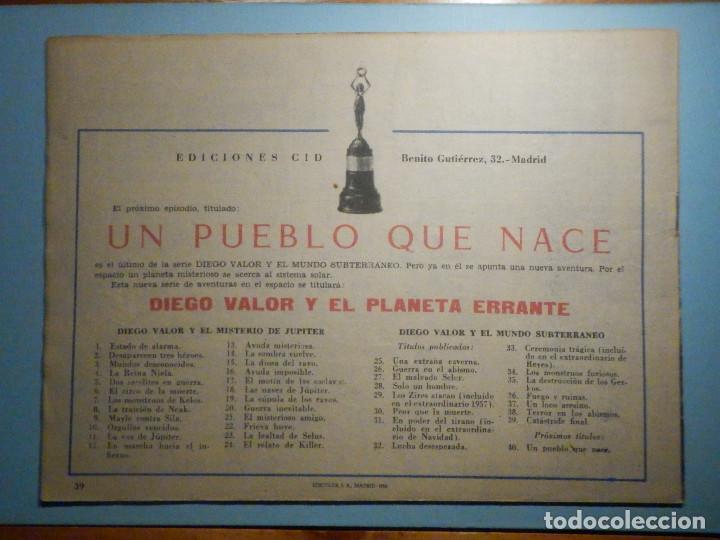 Tebeos: Tebeo - Comic Original - Diego Valor Num N&uacute;mero N&ordm; 39 - Cat&aacute;strofe final - Ediciones Cid, 50&acute;s - Foto 2