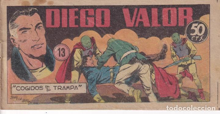 Tebeos: DIEGO VALOR: NUMERO 13 COGIDOS EN LA TRAMPA , EDITORIAL CID - Foto 1
