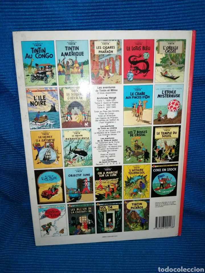 Tebeos: HERG&Eacute;, LAS AVENTURES DE TINTIN, LE TEMPLE DU SOLEIL, CASTERMAN. - Foto 2