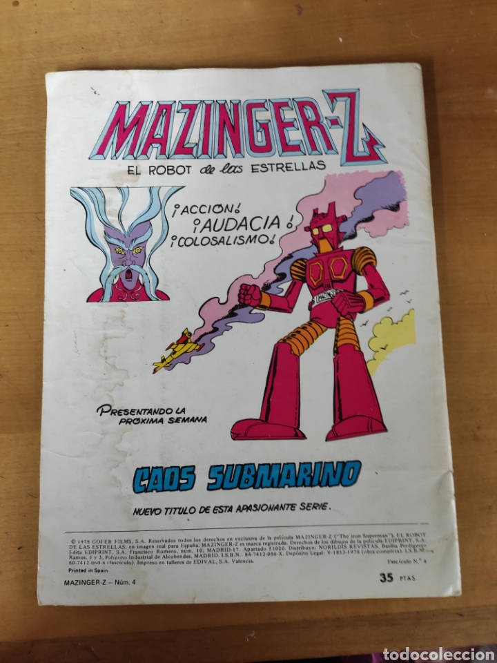 Tebeos: MAZINGER ROBOT DE LAS ESTRELLAS NO 4 - Foto 2