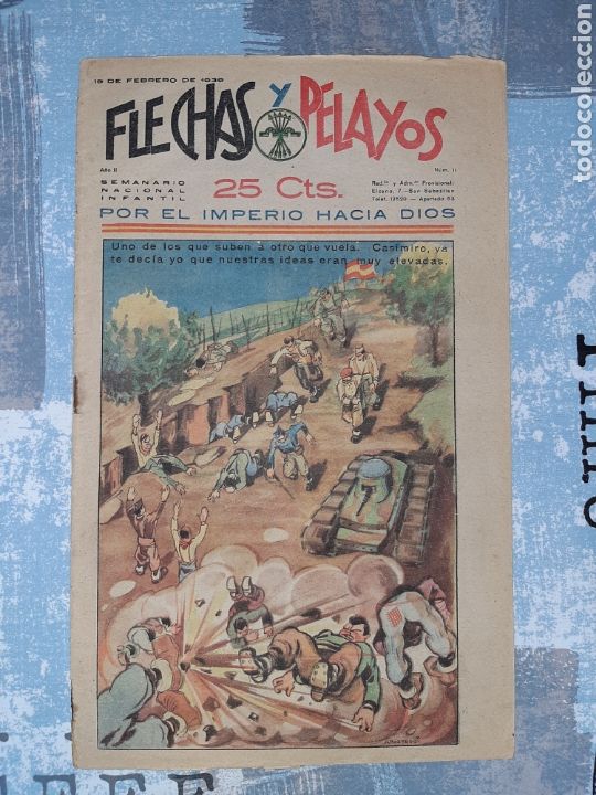 Tebeos: Flechas y Pelayos n. 11, con recortable de soldados - Foto 1