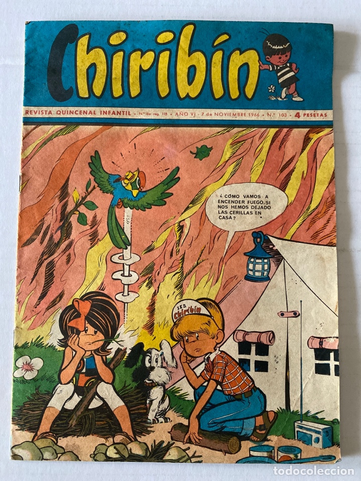 Tebeos: CHIRIB&Iacute;N #103 A&ntilde;o VI 1966 &laquo;Muy Raro&raquo; - Foto 1