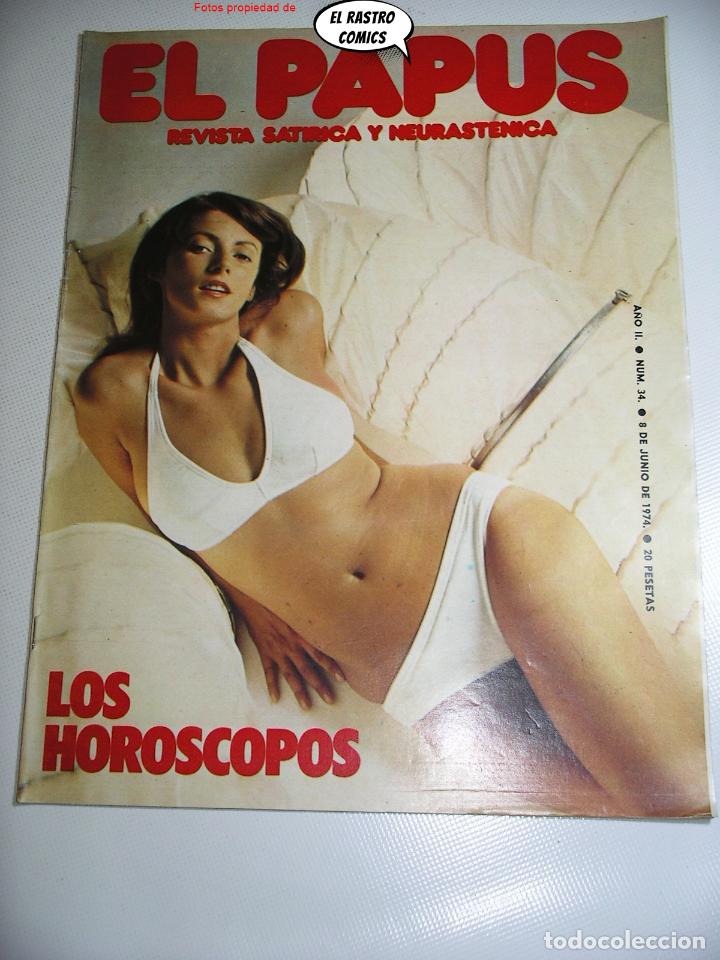 Tebeos: El Papus n&ordm; 34, revista, ed. Amaika 1974