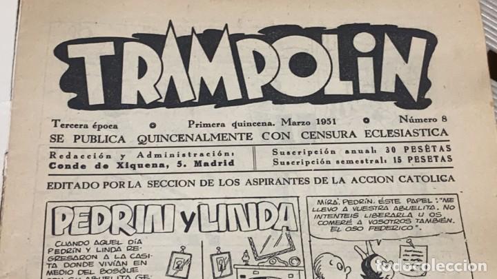 Tebeos: COMIC TRAMPOLIN MARZO 1951 NUMERO 8 - Foto 2