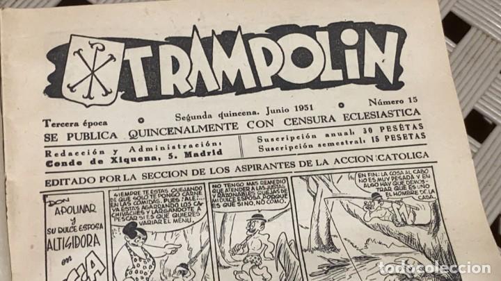 Tebeos: COMIC TRAMPOLIN JUNIO 1951 NUMERO 15 - Foto 2
