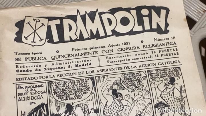 Tebeos: COMIC TRAMPOLIN AGOSTO 1951 NUMERO 18 - Foto 2