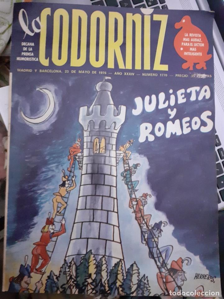 Tebeos: LA CODORNIZ-A&Ntilde;O XXXIV- N&ordm; 1770 -HERREROS-ACEVEDO-DE LAIGLESIA-SERAF&Iacute;N-1976-BUENO-ESCASO-LEA-5937