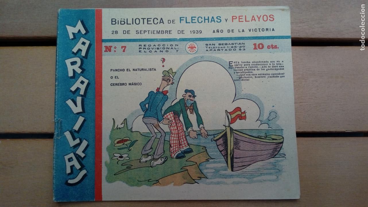 Tebeos: MARAVILLAS N&ordm; 7 - 28 SETBRE. 1939 - AR&Oacute;ZTEGUI,ORMES, SANTI - Foto 1