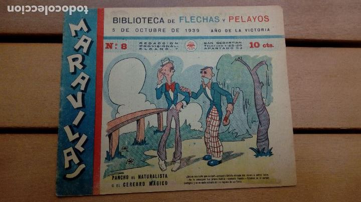 Tebeos: MARAVILLAS N&ordm; 8 - 5 OCTUBRE 1939 - AR&Oacute;ZTEGUI, SANTI, CASTANY,ORMES - Foto 1
