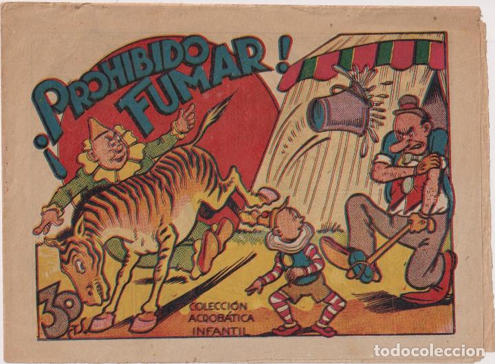 Tebeos: Pirulo y Tontolote. &iexcl;Prohibido fumar! Acrob&aacute;tica Infantil. Marco 1942 - Foto 1