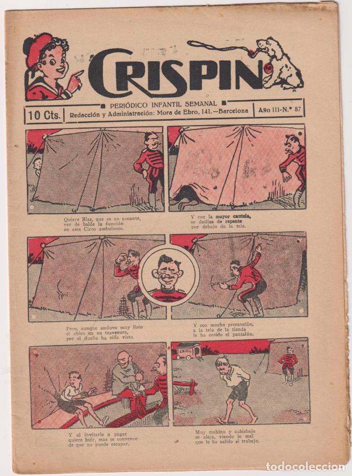 Tebeos: Crisp&iacute;n n&ordm; 87. El Gato Negro 1922. SIN ABRIR - Foto 1