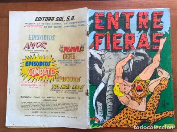 Tebeos: ENTRE FIERAS, n&ordm; 124. EDITORA SOL. M&Eacute;XICO - 1968. - Foto 2