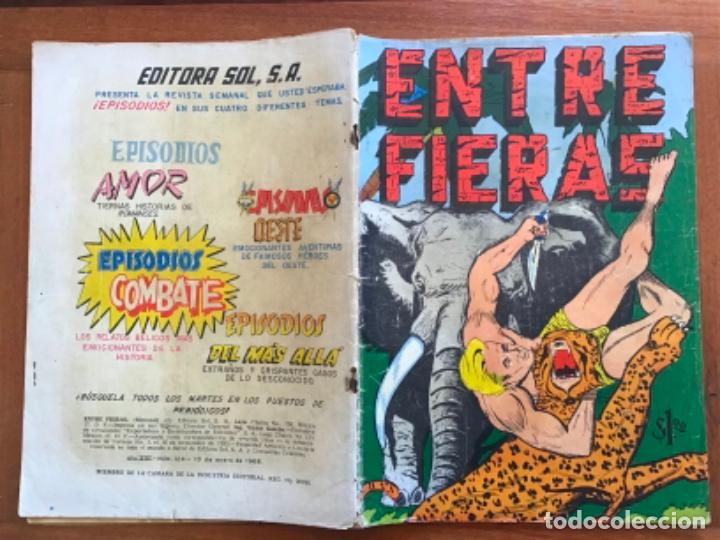 Tebeos: ENTRE FIERAS, n&ordm; 124. EDITORA SOL. M&Eacute;XICO - 1968. - Foto 3
