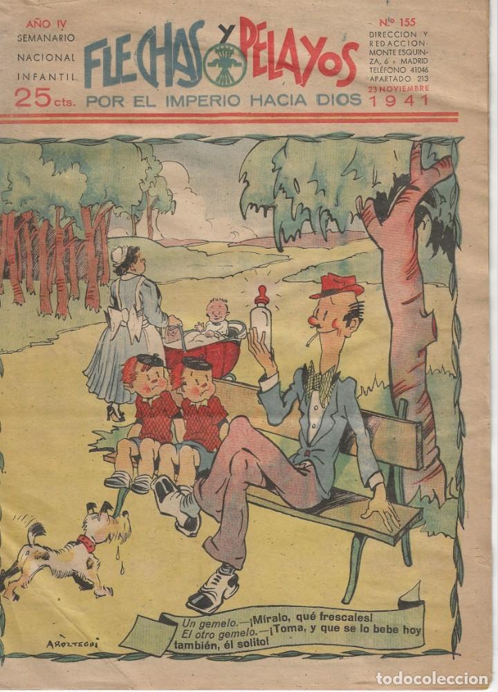 Tebeos: FLECHAS Y PELAYOS N&ordm; 155 - NOVIEMBRE 1941 - Foto 1