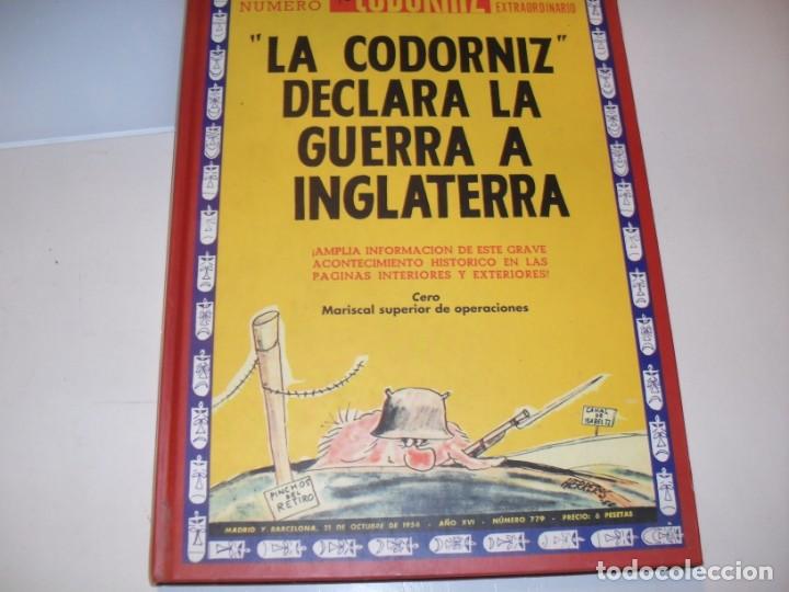 Tebeos: TOMO de lujo:la codorniz declara la guerraa inglaterra,ediciones edaf,a&ntilde;o 1999.