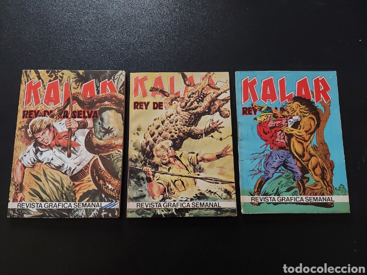 Tebeos: KALAR REY DE LA SELVA, LOTE DE TRES COMICS, REVISTA - Foto 1