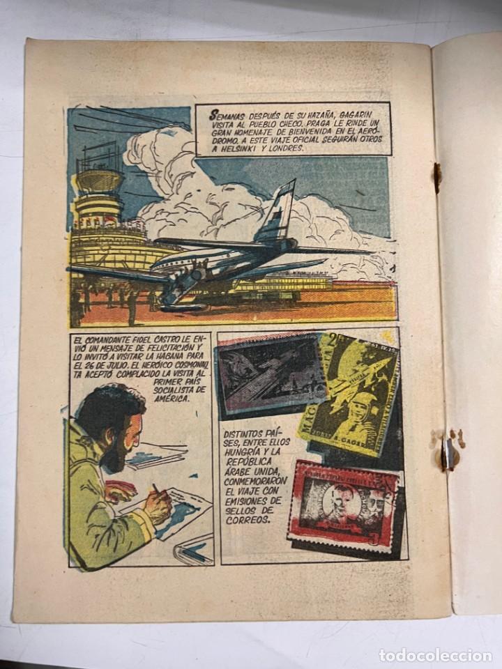 Tebeos: CUBA. TEBEO. GAGARIN. CONQUISTADOR DEL ESPACIO. EDICIONES JUVENILES. 1961. - Foto 6