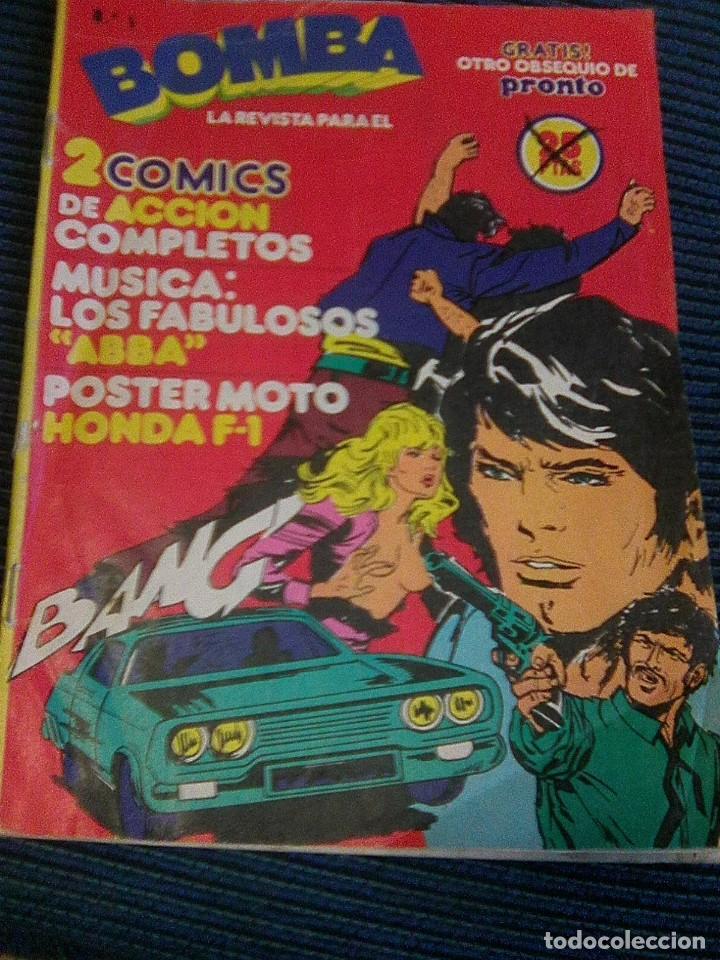 Tebeos: Revista Bomba n&ordm; 1 - Abba, Billy Bis, Poster Honda F-1 - Obsequio Pronto 1979