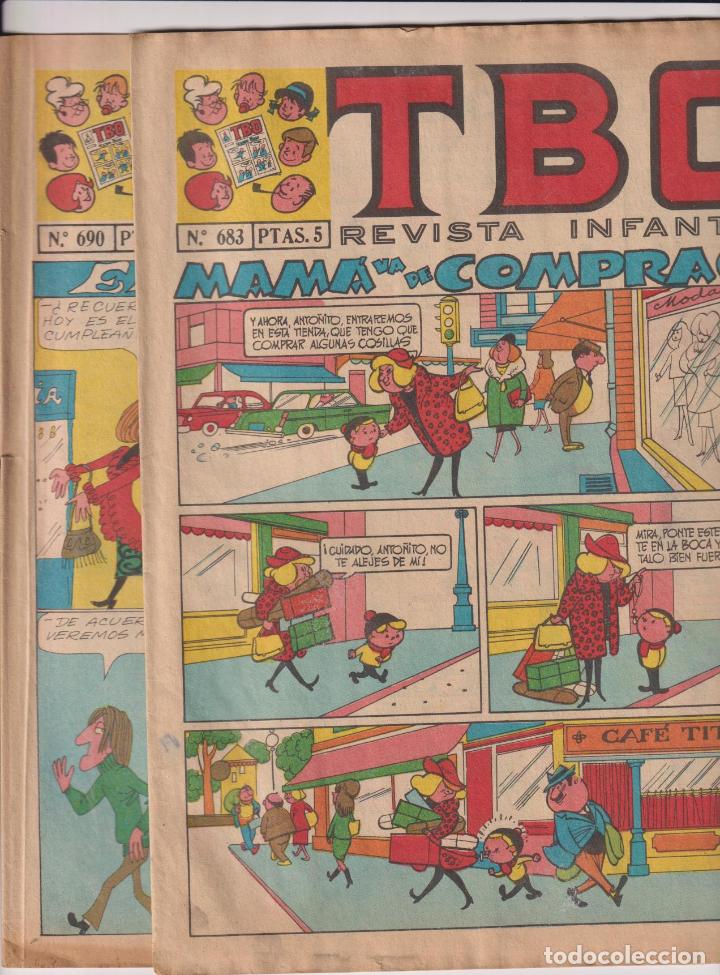 Tebeos: TBO. Lote de 2 ejemplares: 683 y 690. Buigas - Foto 1