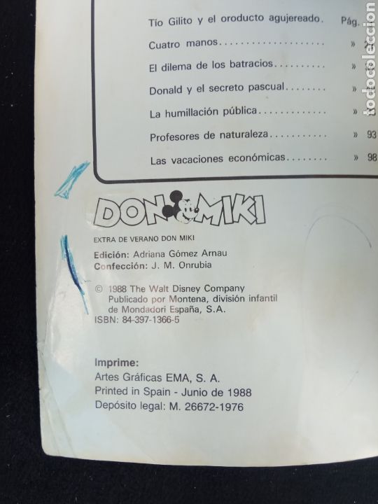 Tebeos: DON MIKI,EXTRA DE VERANO,a&ntilde;o1988 - Foto 2