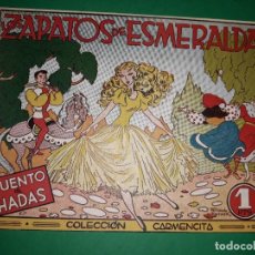 Tebeos: CUENTO DE HADAS COLECCIÓN CARMENCITA Nº 42 LOS ZAPATOS DE ESMERALDA EDICIONES A. GENIES 1950