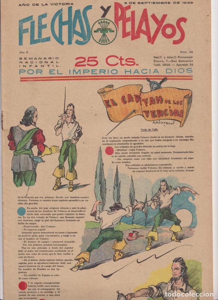 Tebeos: Flechas y Pelayos n&ordm; 39. Fet y de las Jons, 1938 - Foto 1