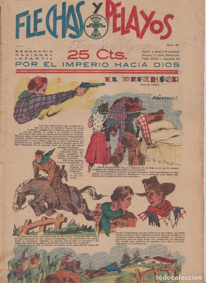 Tebeos: Flechas y Pelayos n&ordm; 45. Fet y de las Jons, 1938 - Foto 1