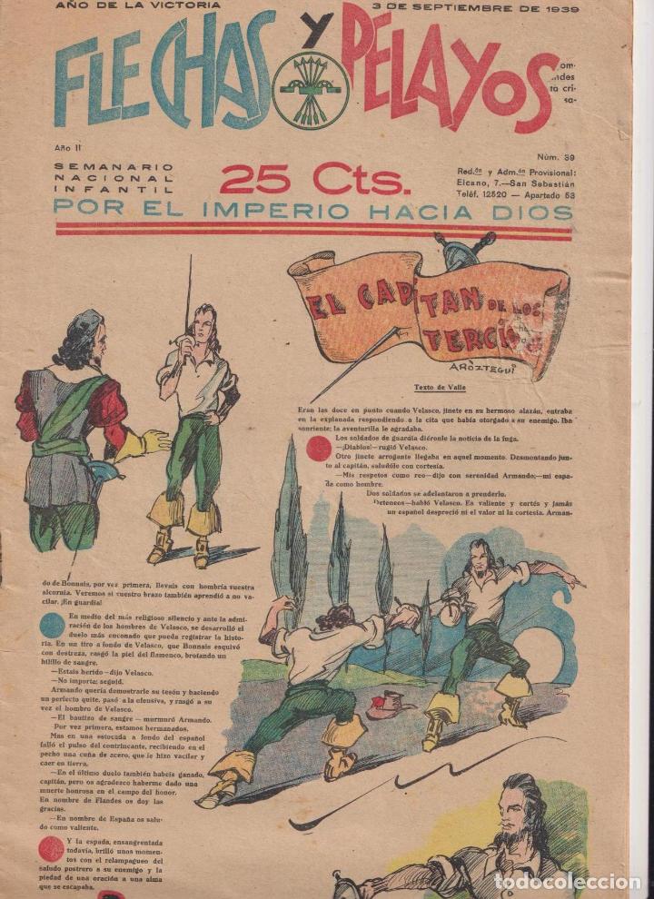 Tebeos: Flechas y Pelayos n&ordm; 39. Fet y de las Jons, 1938 - Foto 1