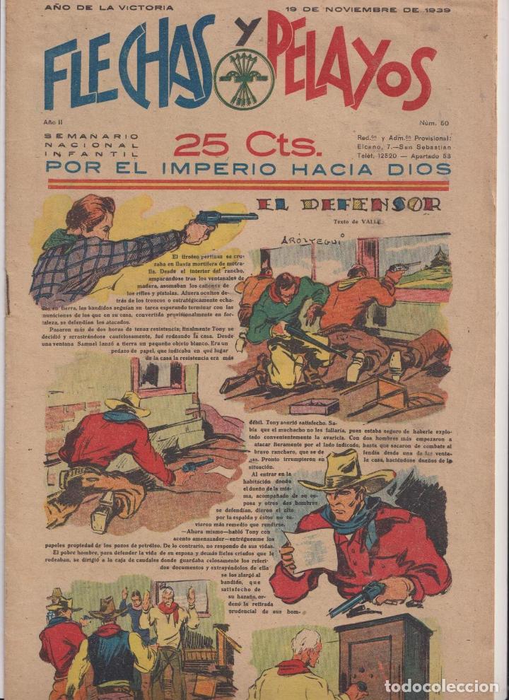Tebeos: Flechas y Pelayos n&ordm; 50. Fet y de las Jons, 1938 - Foto 1