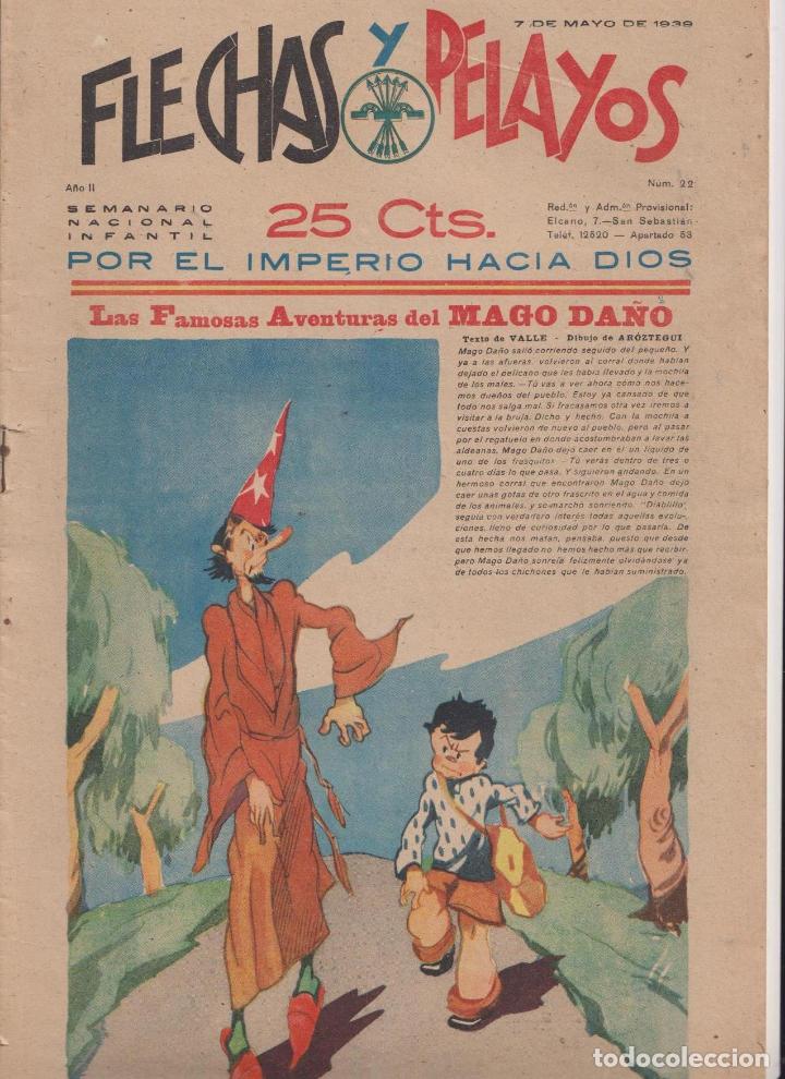 Tebeos: Flechas y Pelayos n&ordm; 22. Fet y de las Jons, 1938 - Foto 1