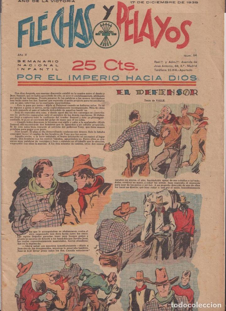 Tebeos: Flechas y Pelayos n&ordm; 54. Fet y de las Jons, 1938 - Foto 1