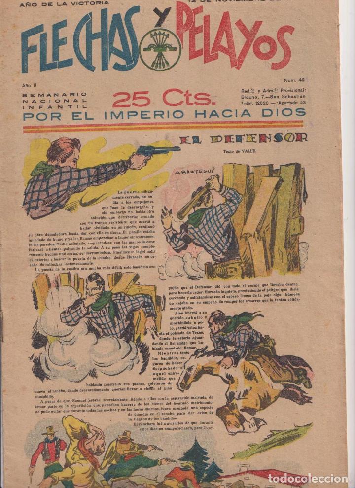 Tebeos: Flechas y Pelayos n&ordm; 49. Fet y de las Jons, 1938 - Foto 1