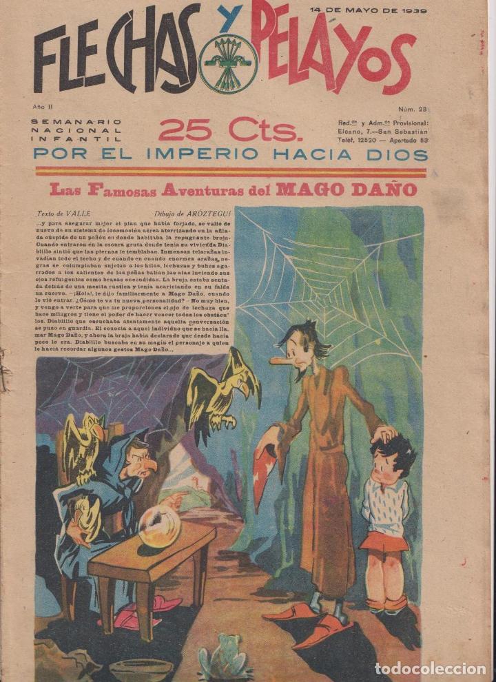 Tebeos: Flechas y Pelayos n&ordm; 23. Fet y de las Jons, 1938 - Foto 1
