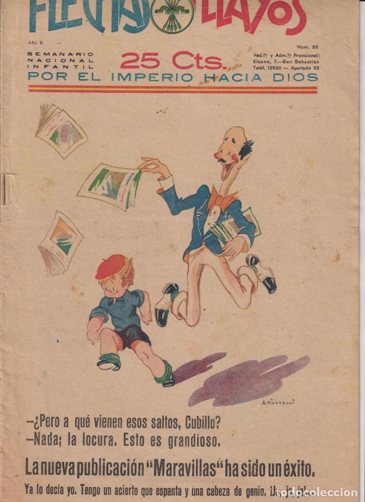 Tebeos: Flechas y Pelayos n&ordm; 35. Fet y de las Jons, 1938 - Foto 1