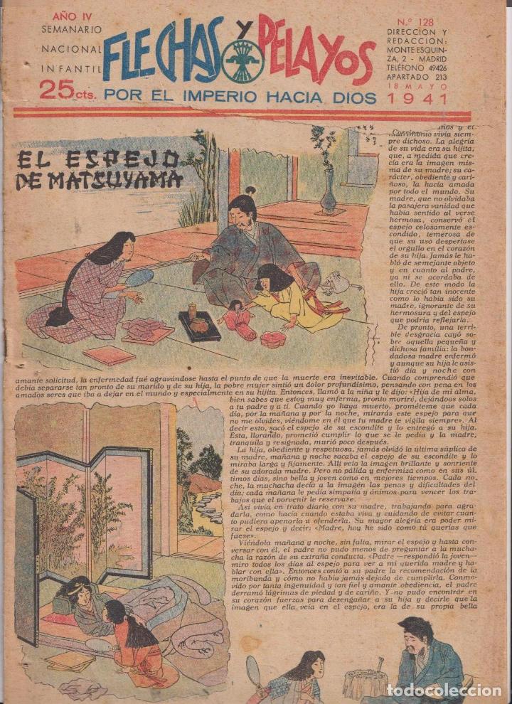 Tebeos: Flechas y Pelayos n&ordm; 128. Fet y de las Jons, 1938 - Foto 1