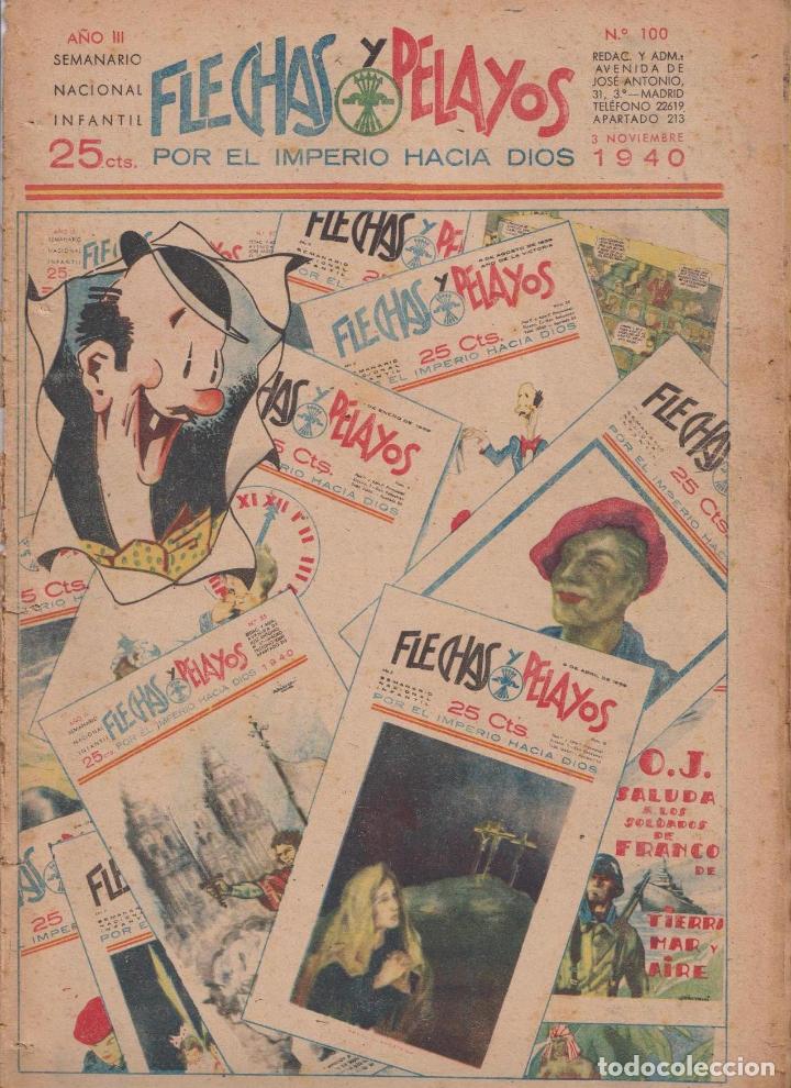 Tebeos: Flechas y Pelayos n&ordm; 102. Fet y de las Jons, 1938 - Foto 1