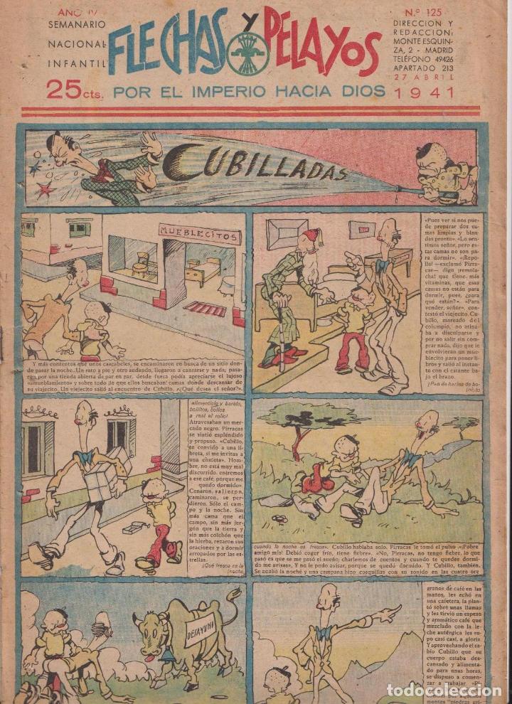 Tebeos: Flechas y Pelayos n&ordm; 125. Fet y de las Jons, 1938 - Foto 1