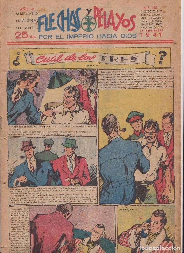 Tebeos: Flechas y Pelayos n&ordm; 145. Fet y de las Jons, 1938 - Foto 1