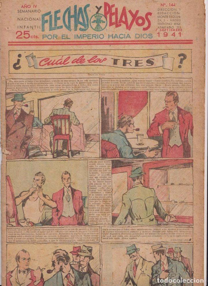 Tebeos: Flechas y Pelayos n&ordm; 144. Fet y de las Jons, 1938 - Foto 1