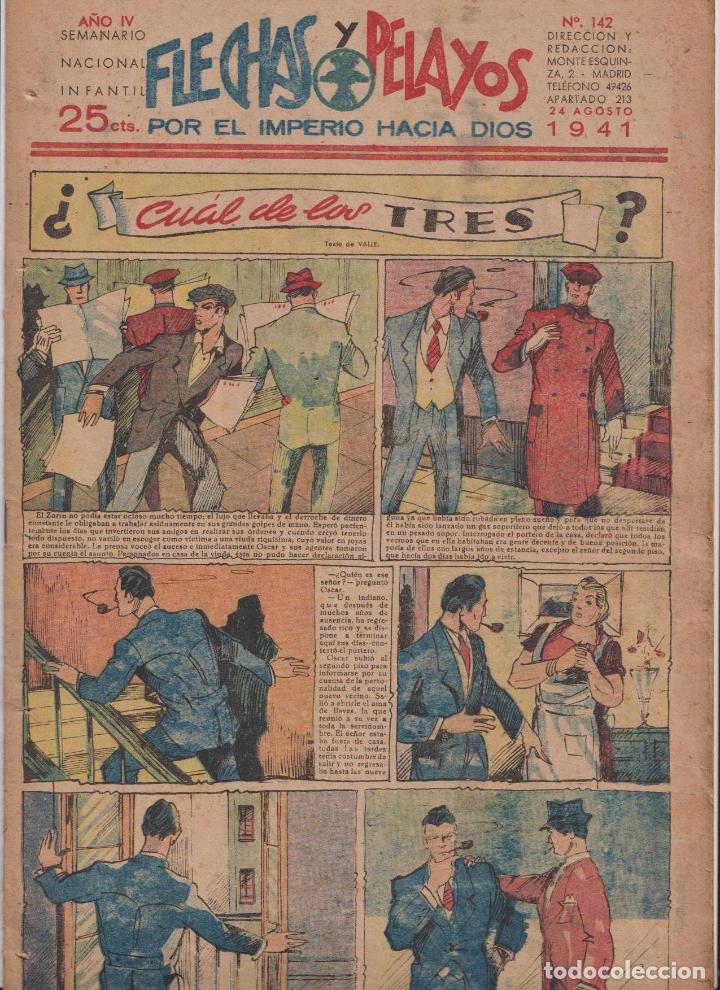Tebeos: Flechas y Pelayos n&ordm; 142. Fet y de las Jons, 1938 - Foto 1
