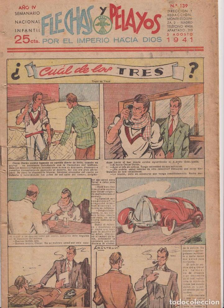 Tebeos: Flechas y Pelayos n&ordm; 139. Fet y de las Jons, 1938 - Foto 1