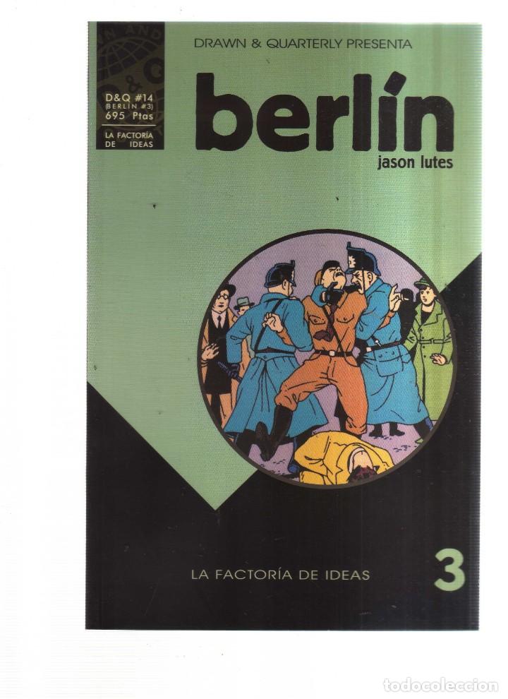 Tebeos: BERLIN JASON LUTES LA FACTORIA DE IDEAS N,3 - Foto 1