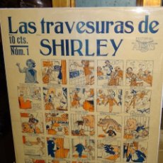 Tebeos: CARTEL ORIGINAL - LAS TRAVESURAS DE SHIRLEY TEMPLE - N.1 EDITORIAL ALAS, 45X65CM, NO CÓPIA. Lote 351345909