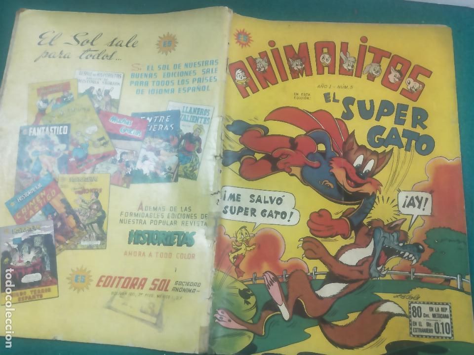 Tebeos: ANIMALITOS A&Ntilde;O I N&ordm; 5. EDITORIAL SOL. 3 OCT.. 1953. - Foto 1