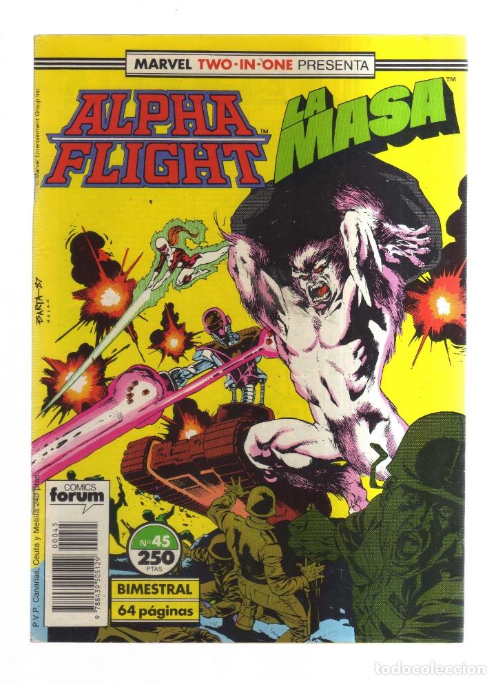 Tebeos: ALPHA FLIGHT MARVEL TWO-IN-ONE PRESENTA LA MASA BIMESTRAL 64 PAGINAS N,45 - Foto 1